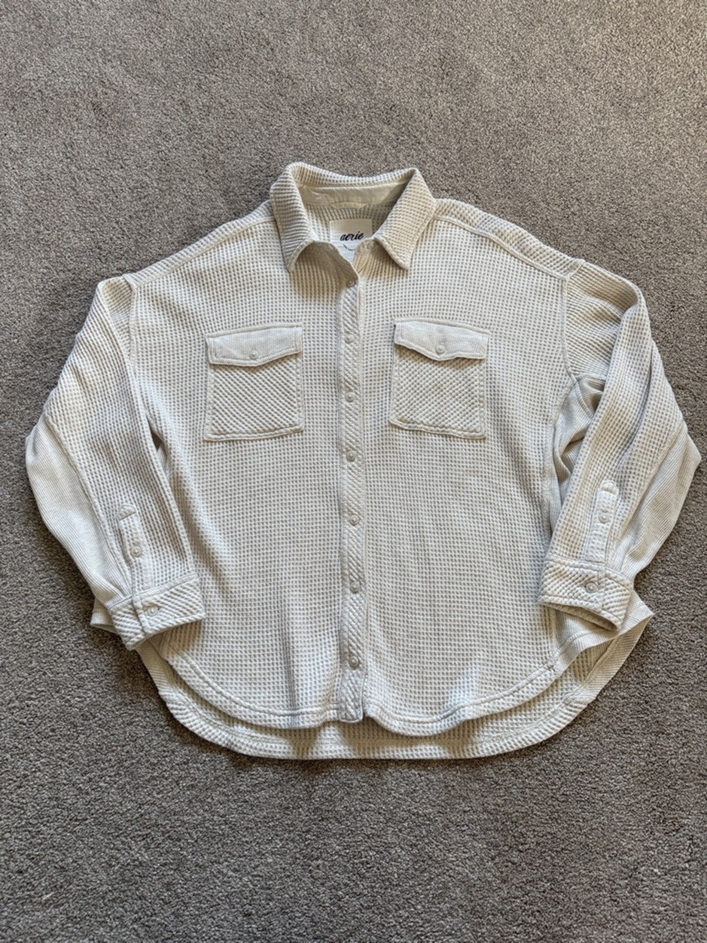 Aerie Lumberjane Waffle Shirt Size S